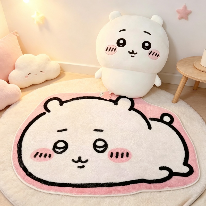 Home Bathroom Floor Mats - พรมการ์ตูนชิคคาวะสุดฮิต ลายฮะจิวาระ อุซางิ ผ้าปูพื้นห้องน้ำกันลื่น พรมปูพื้นรถยนต์ เบาะนุ่ม
