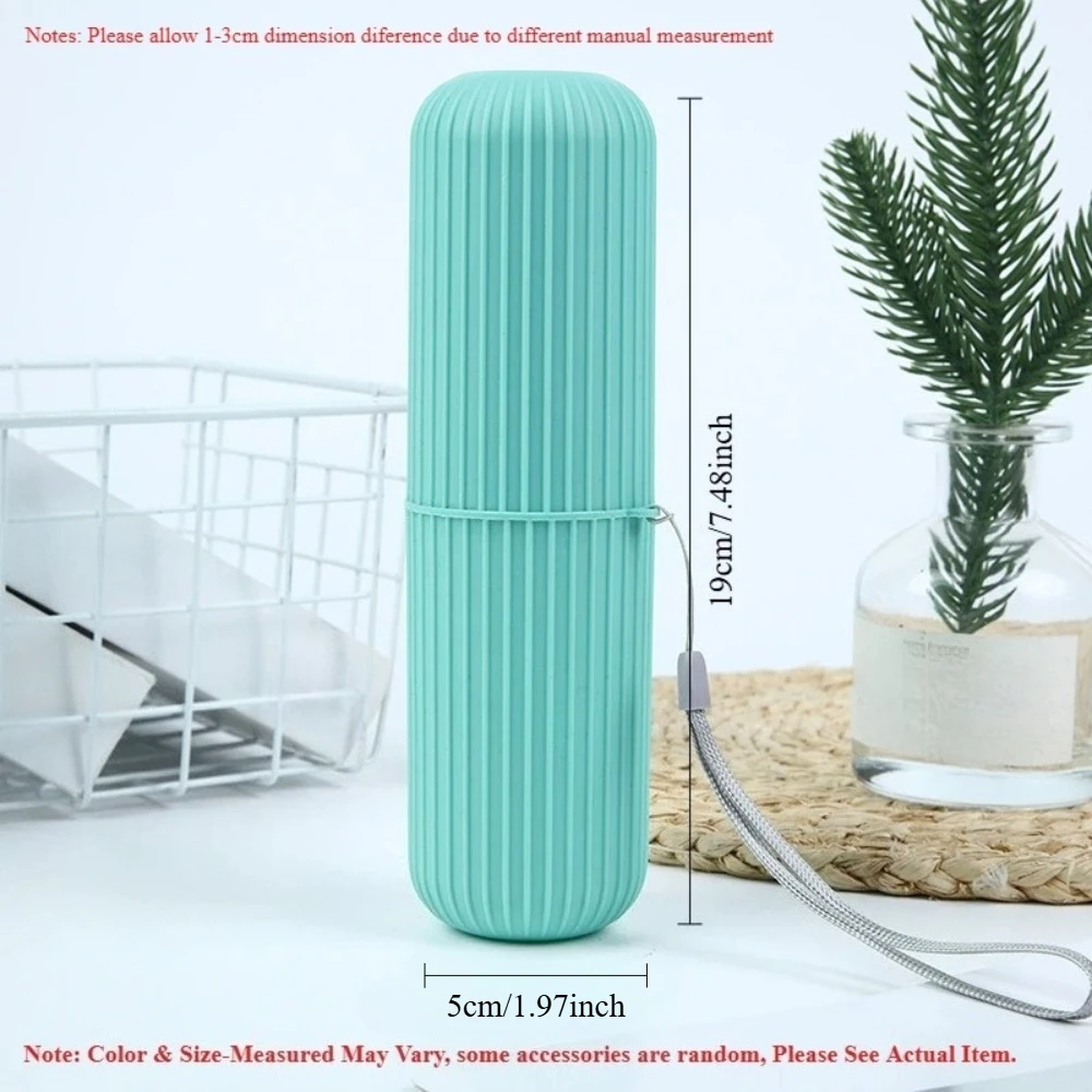 Toothbrush Holder Set - ที่ใส่แปรงสีฟันแบบพกพาพร้อมช่องใส่ยาสีฟัน – กล่องใส่อุปกรณ์ดูแลฟันสำหรับเดินทางสำหรับแปรงและยาสีฟัน ชุดอุปกรณ์กันรั่วสำหรับพกพา