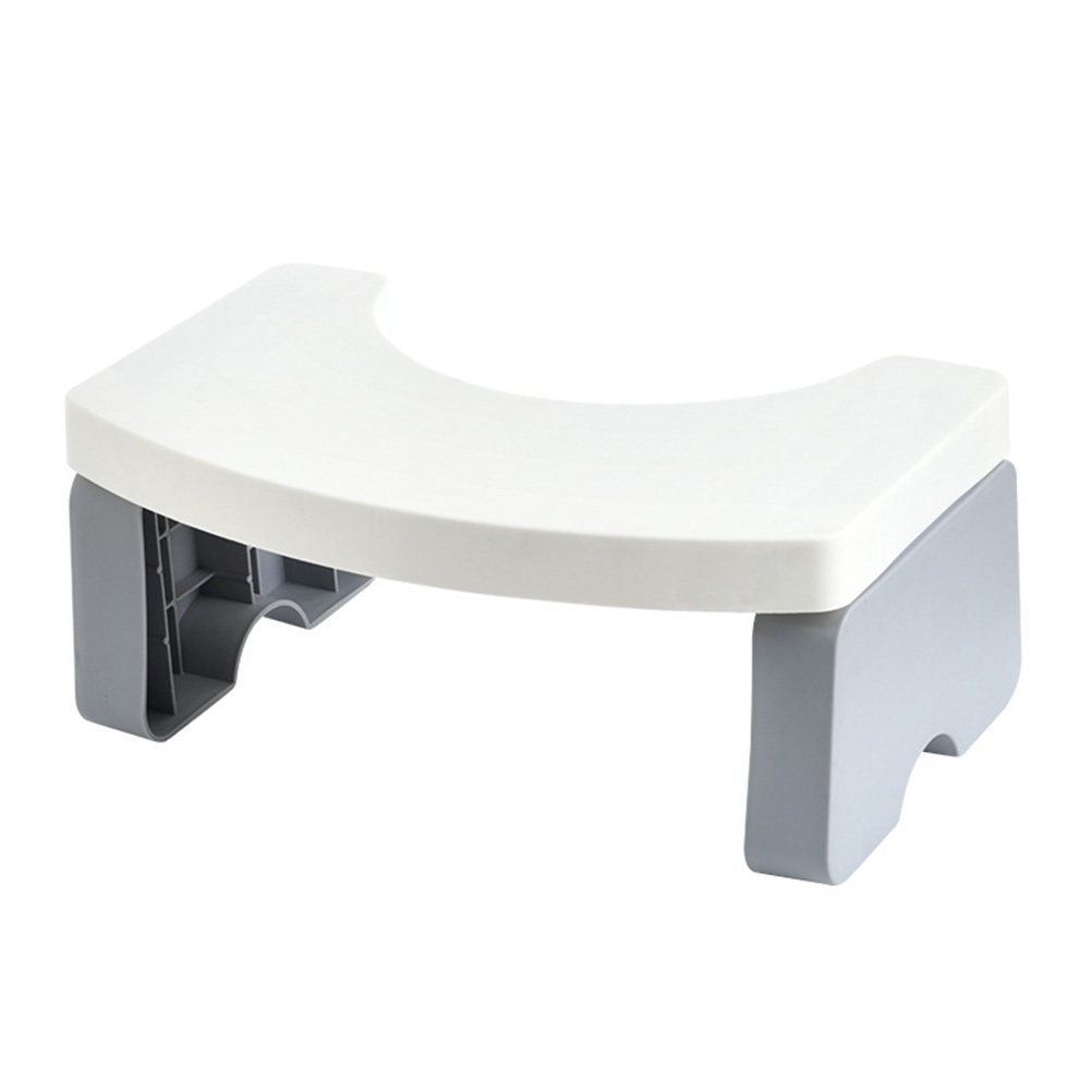 Home Bathroom Design Simple - เก้าอี้พลาสติกสำหรับห้องน้ำ 1 ชิ้น ที่วางเท้ากันลื่น ดีไซน์เรียบง่าย ประหยัดพื้นที่