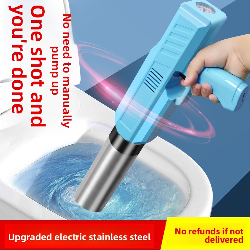 Plunger Toilet - ที่ปั๊มส้วมไฟฟ้า, เครื่องแก้ไขท่อตันแรงดันสูง, เครื่องกำจัดสิ่งอุดตันในท่อระบายน้ำที่ทรงพลัง, เครื่องมือทำความสะอาดท่อตันในห้องน้ำแบบพกพา