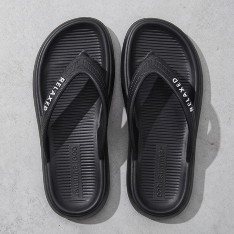 Home Bathroom Wear - รองเท้าแตะผู้ชายสำหรับฤดูร้อน พื้นนุ่ม ทนทานต่อการสึกหรอ กันลื่น เหมาะสำหรับห้องน้ำ ชายหาด