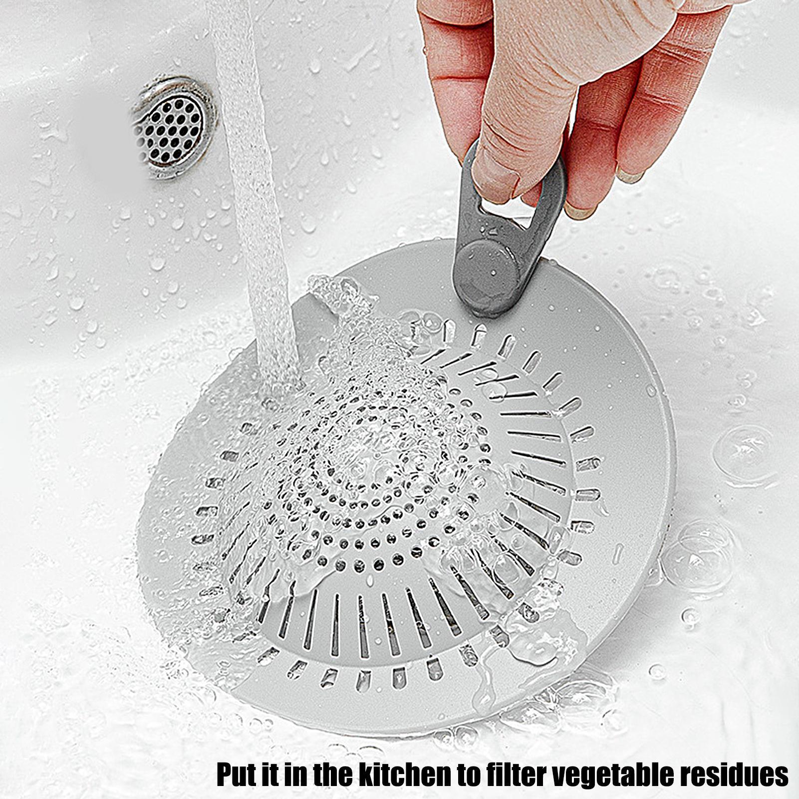Home Bathroom Floor Mats - ฝาครอบท่อระบายน้ำซิลิโคนสำหรับห้องน้ำ ป้องกันการอุดตัน ดักจับเส้นผม แผ่นกรองน้ำแบบนูนสูง ป้องกันการอุดตัน แผ่นปิดท่อระบายน้ำ