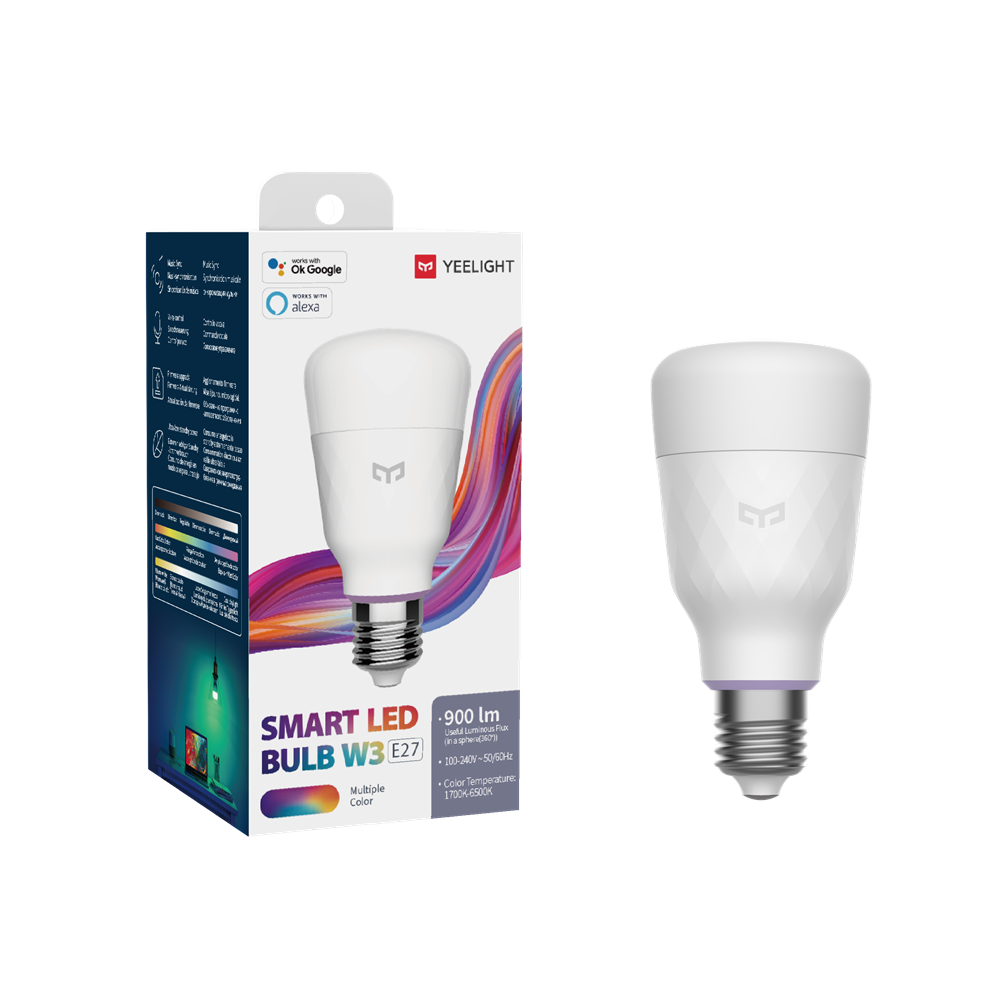 Yeelight Smart LED หลอดไฟ W3สี - Yeelight Light Smart Bulb บทวิจารณ์และราคา