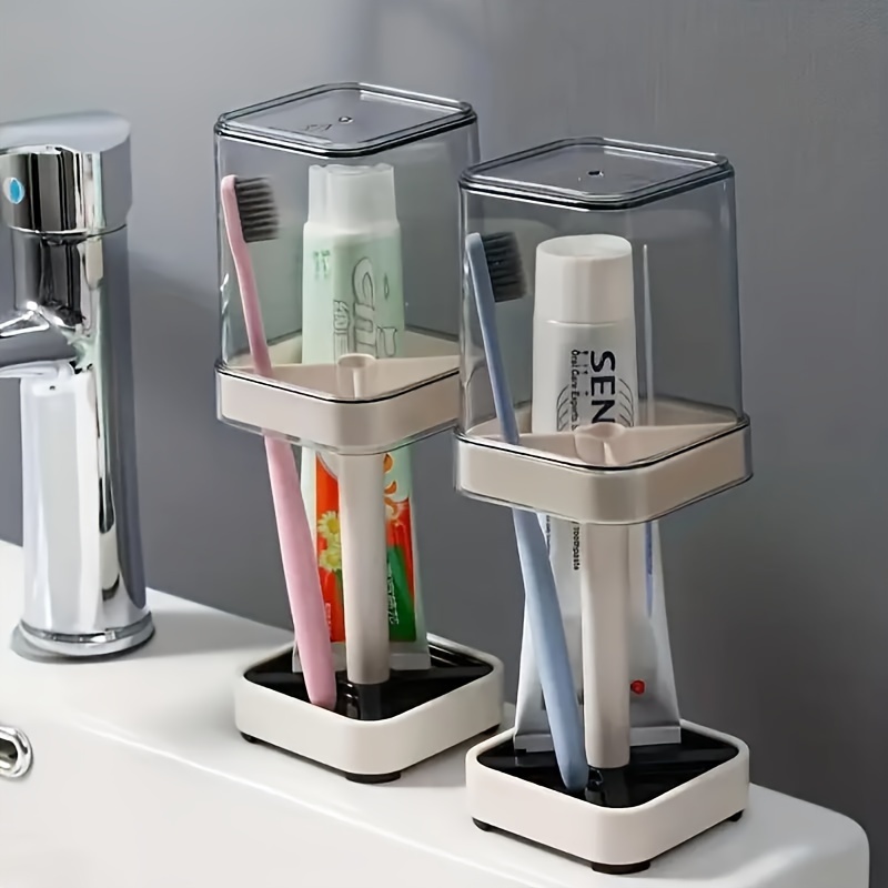 ที่วางแปรงสีฟัน 1 ชิ้นพร้อมถ้ว - Toothbrush Holder Set บทวิจารณ์และราคา