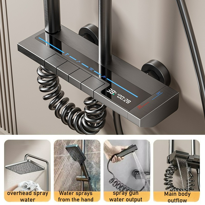 ชุดฝักบัวดิจิตอล LED พร้อมจอแส - Home Bathroom Faucets บทวิจารณ์และราคา
