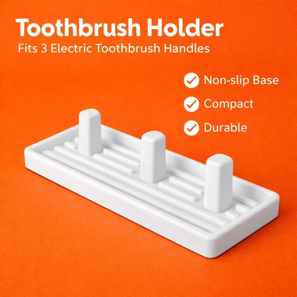 ที่วางแปรงสีฟันพลาสติก 3 ช่อง, - Toothbrush Holder Set บทวิจารณ์และราคา