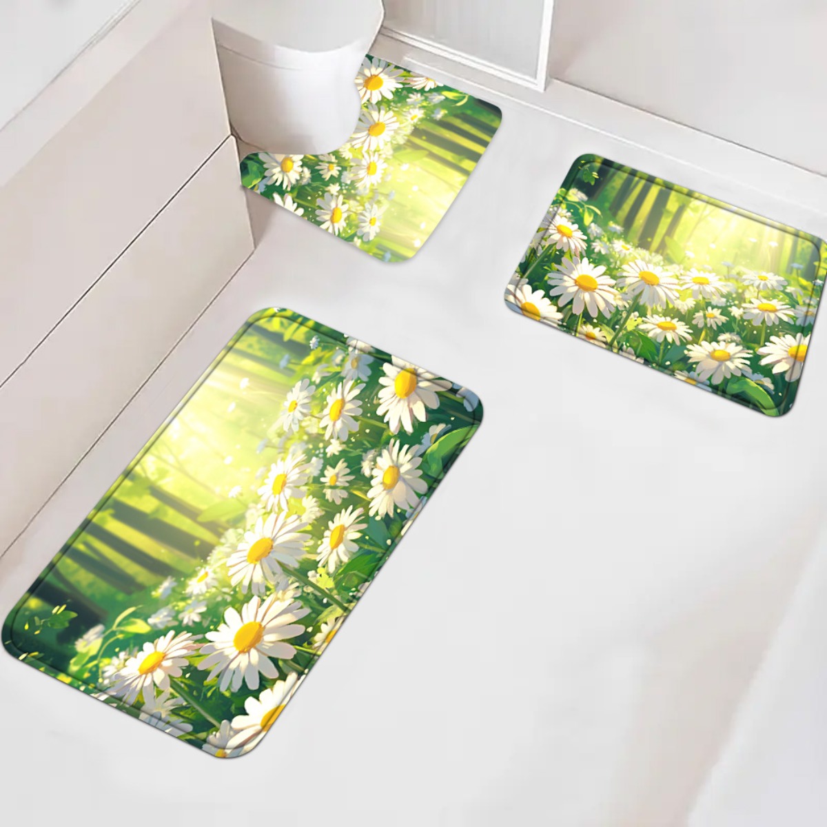 ชุดพรมเช็ดเท้าลายดอกเดซี่ พรมห - Home Made Bathroom Vanity บทวิจารณ์และราคา