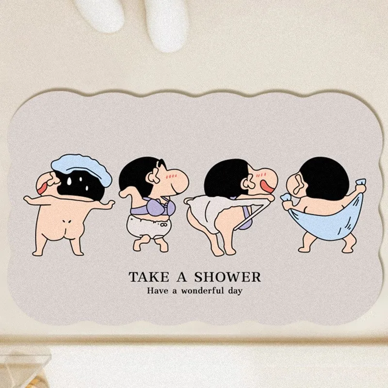 แผ่นรองดินสีเทียนลายการ์ตูนน่า - Home Bathroom Floor Mats บทวิจารณ์และราคา