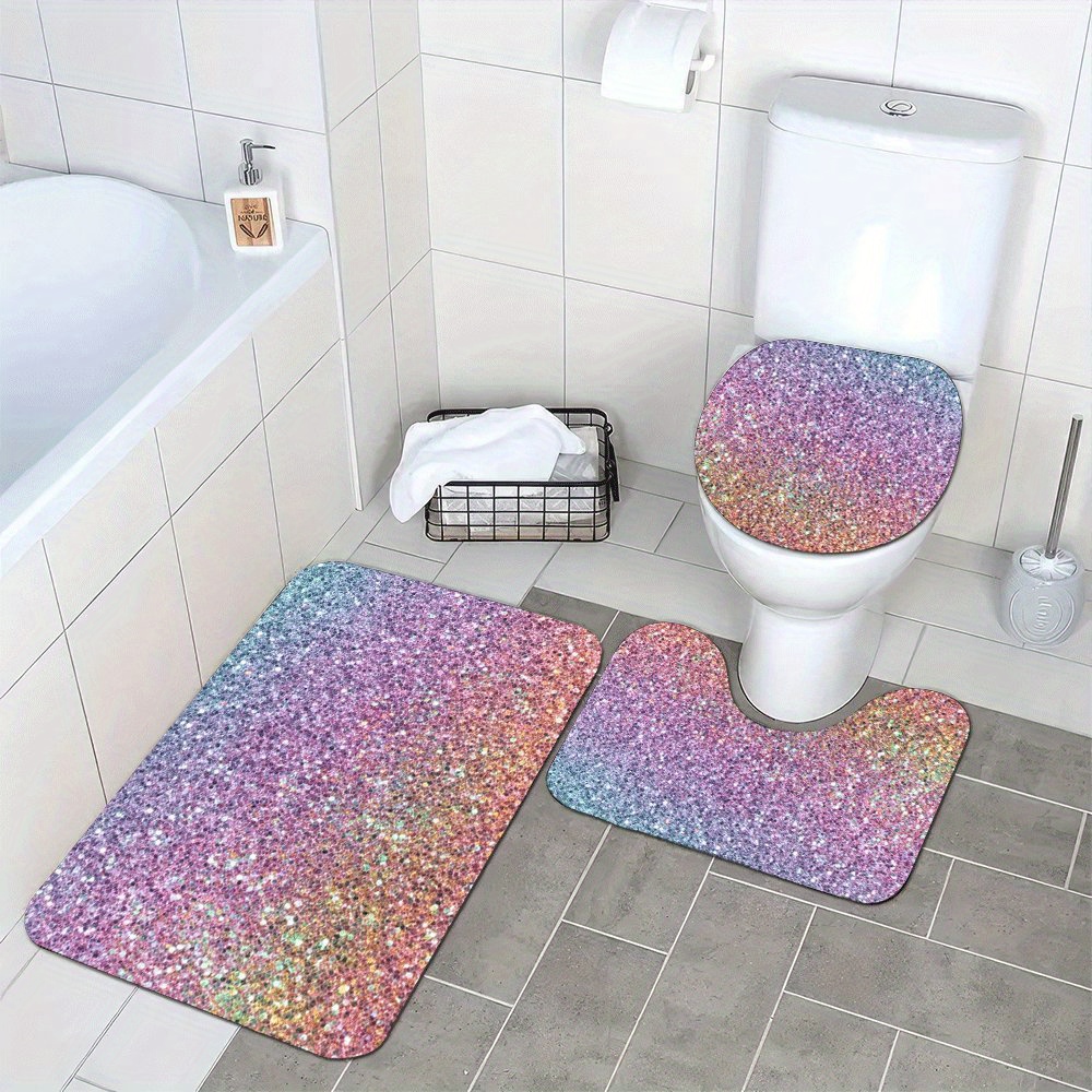 ชุดพรมอาบน้ำกลิตเตอร์หรูหรา สำ - Home Made Bathroom Vanity บทวิจารณ์และราคา