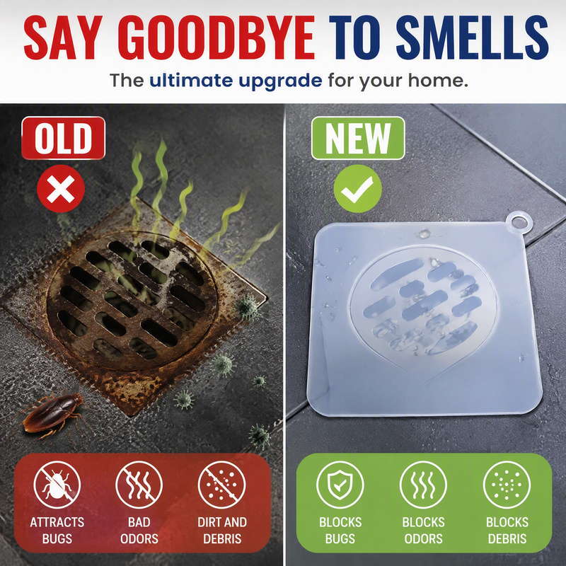 แผ่นซิลิโคนกันกลิ่นสำหรับท่อระ - Home Bathroom Floor Mats บทวิจารณ์และราคา