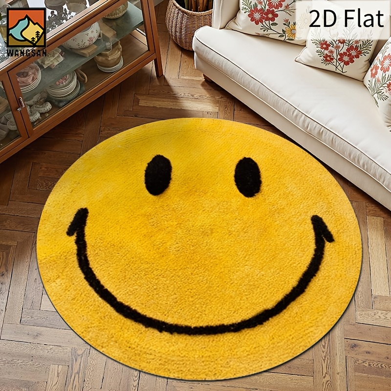 พรมผ้าสักหลาดทรงกลม 2 มิติ ลาย - Home Bathroom Floor Mats บทวิจารณ์และราคา