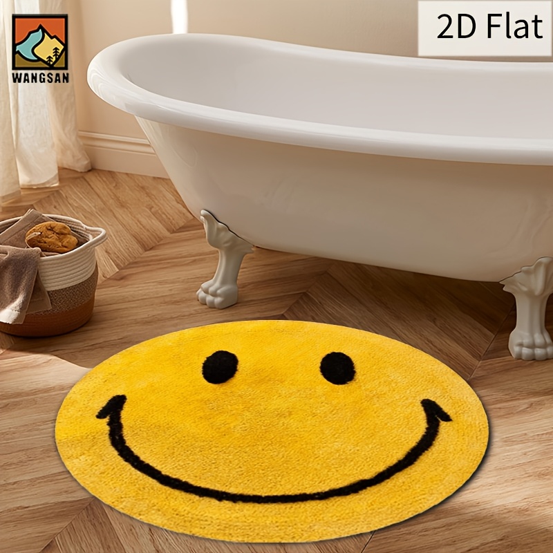 พรมผ้าสักหลาดทรงกลม 2 มิติ ลาย - Home Bathroom Floor Mats บทวิจารณ์และราคา