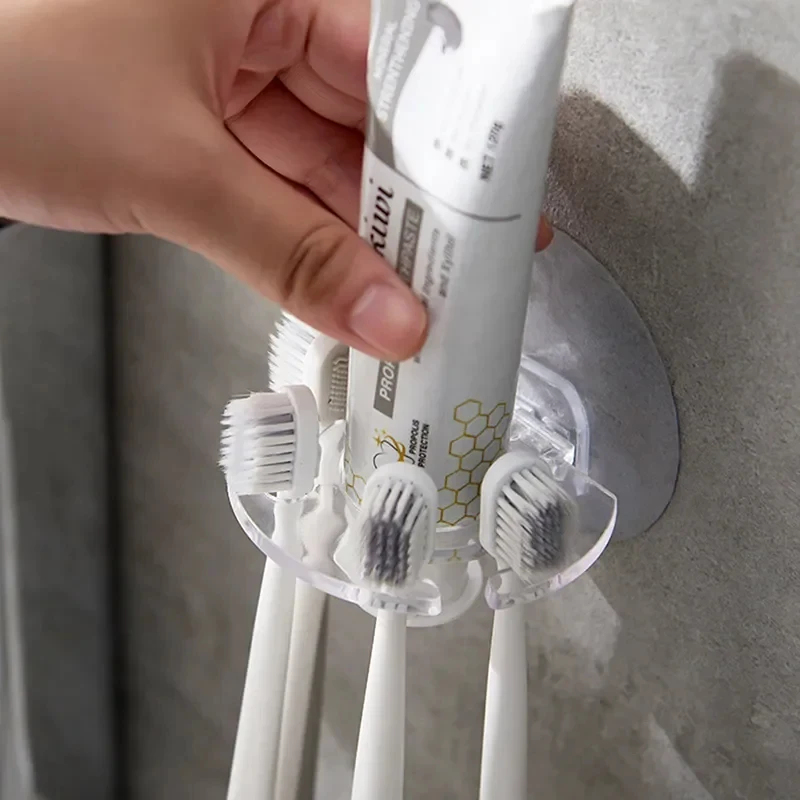 ที่บีบยาสีฟันแบบติดผนังพร้อมที - Toothbrush Holder Set บทวิจารณ์และราคา