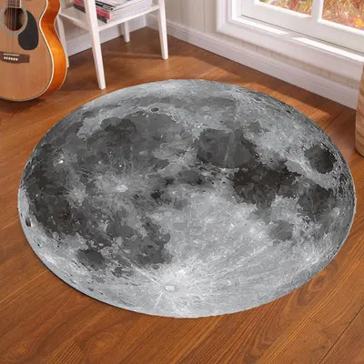 Galaxy Earth Moon พรมกลมสําหรั - Home Bathroom Floor Mats บทวิจารณ์และราคา