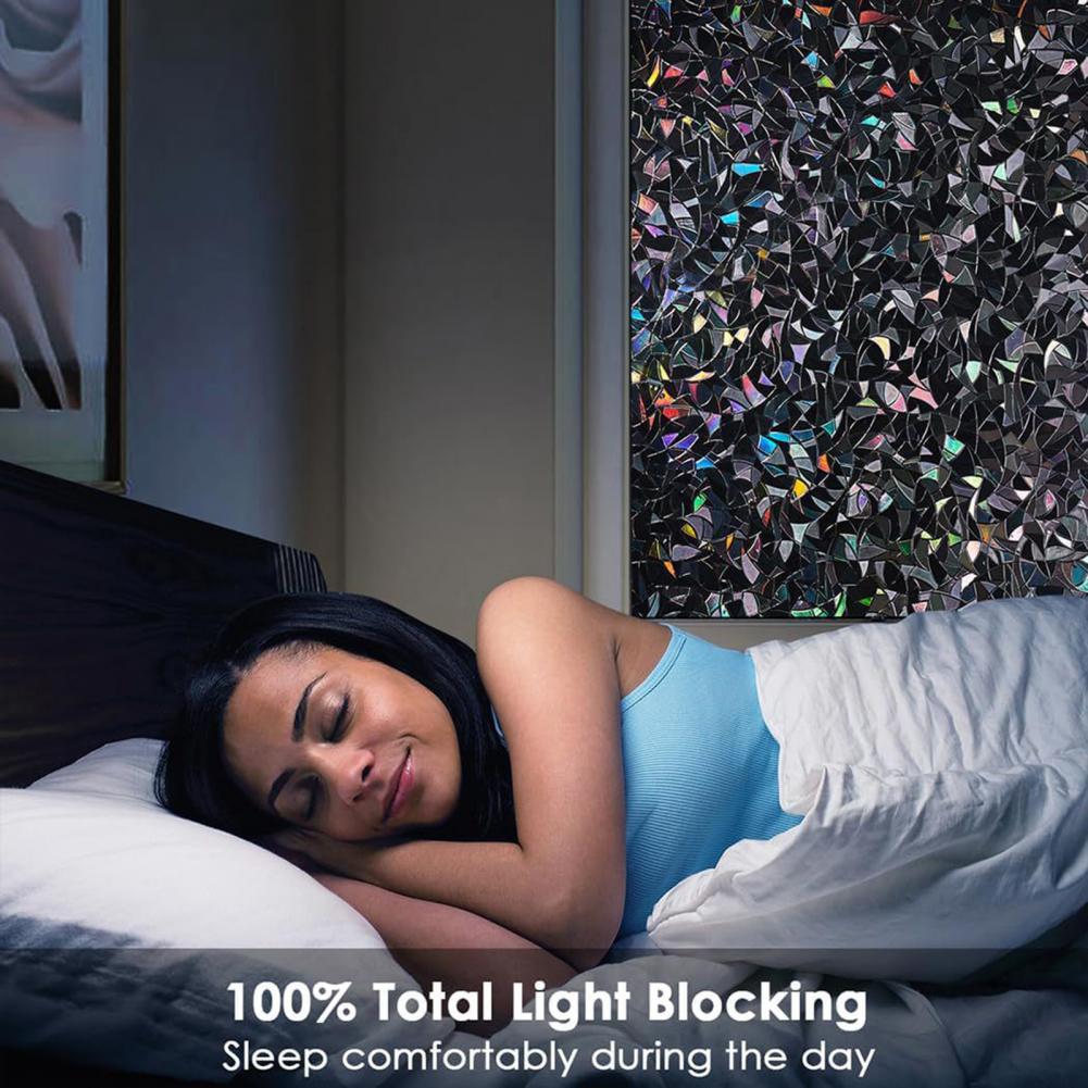 3D สีดํา Rainbow Window Blacko - Home Bathroom Window Tint บทวิจารณ์และราคา
