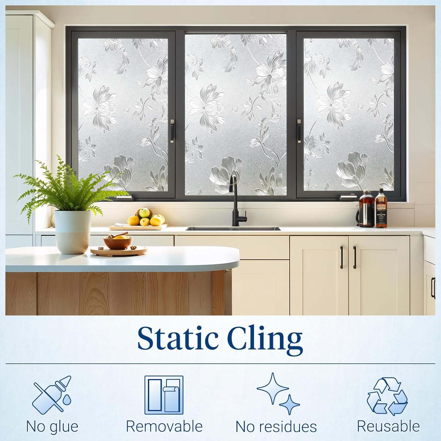ฟิล์มติดกระจกกันมองเห็นลายดอกไ - Home Bathroom Window Tint บทวิจารณ์และราคา