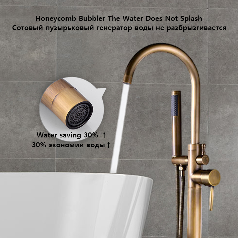 ก๊อกน้ําอ่างอาบน้ําอิสระทองเหล - Home Bathroom Faucets บทวิจารณ์และราคา