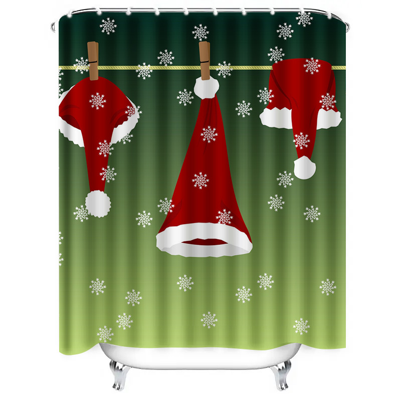 ม่านกั้นห้องอาบน้ำลายคริสต์มาส - Home Decor Bathroom Ideas บทวิจารณ์และราคา