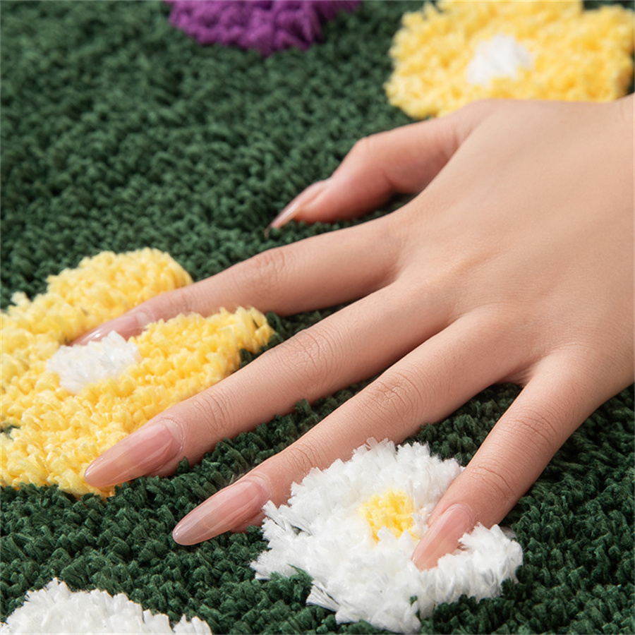 พรมห้องน้ำลายดอกไม้ขนาด 60x120 - Home Bathroom Floor Mats บทวิจารณ์และราคา